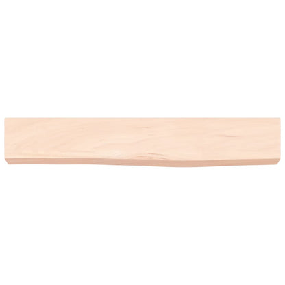 Ripiano a Parete 60x10x6 cm Legno Massello Rovere Non Trattato