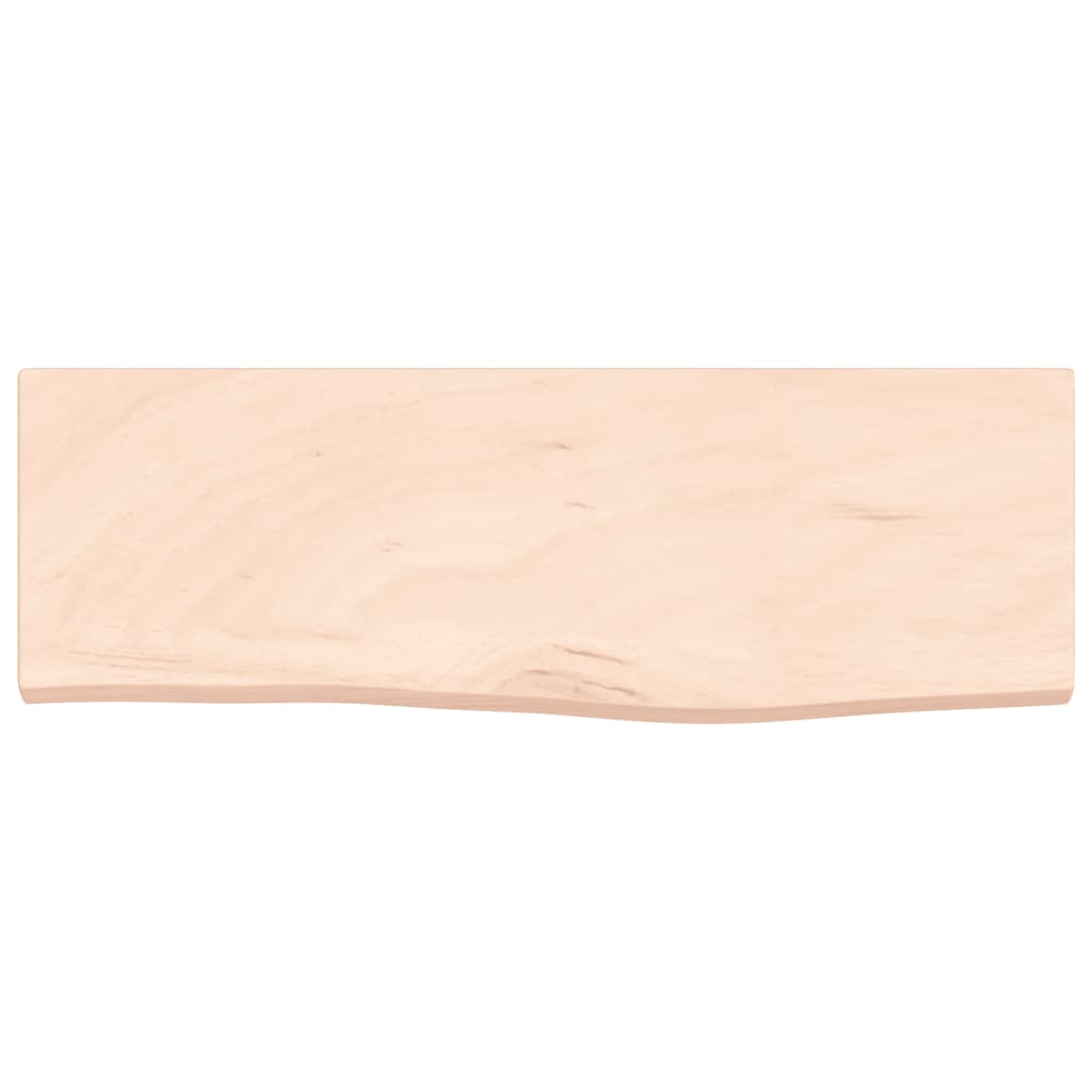 Ripiano a Parete 60x20x2 cm Legno Massello Rovere Non Trattato