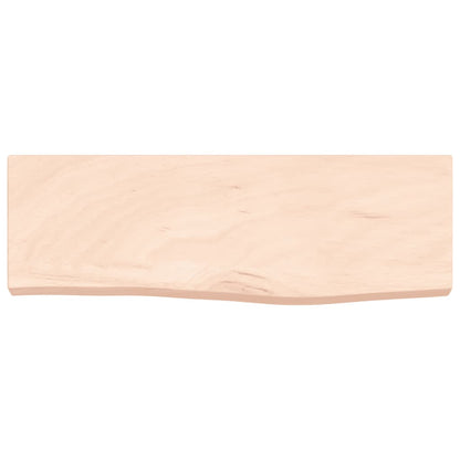 Ripiano a Parete 60x20x4 cm Legno Massello Rovere Non Trattato