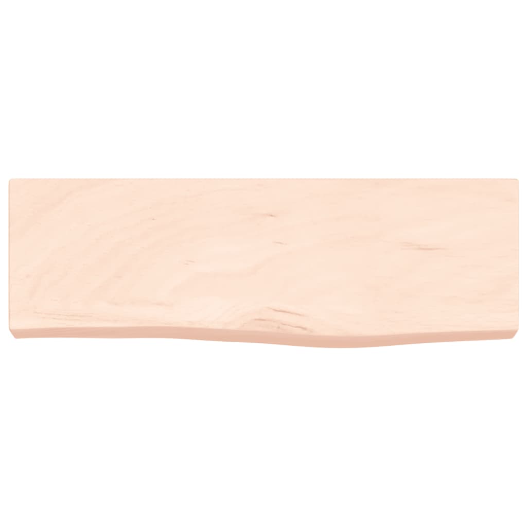 Ripiano a Parete 60x20x6 cm Legno Massello Rovere Non Trattato