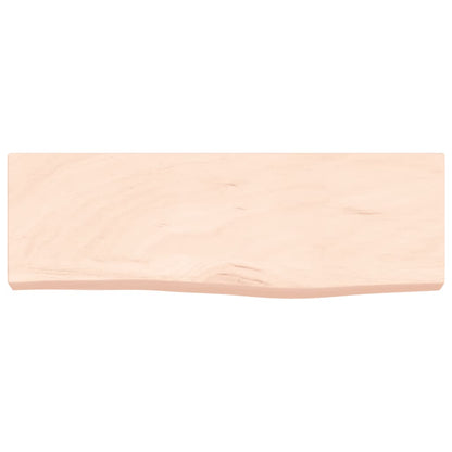 Ripiano a Parete 60x20x6 cm Legno Massello Rovere Non Trattato