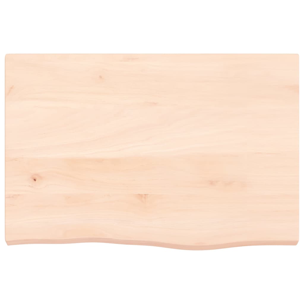 Ripiano a Parete 60x40x(2-4) cm Massello Rovere Non Trattato