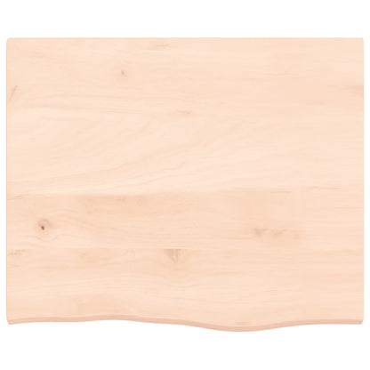 Ripiano a Parete 60x50x2 cm Legno Massello Rovere Non Trattato