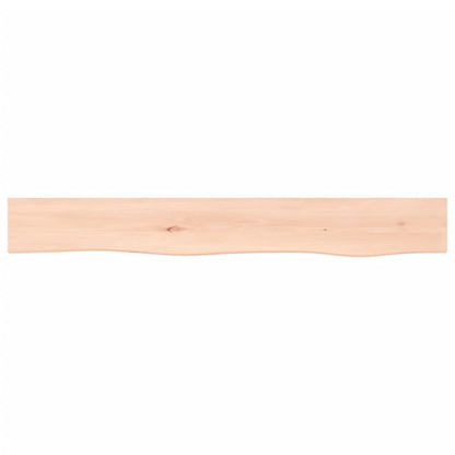 Ripiano a Parete 80x10x2 cm Legno Massello Rovere Non Trattato