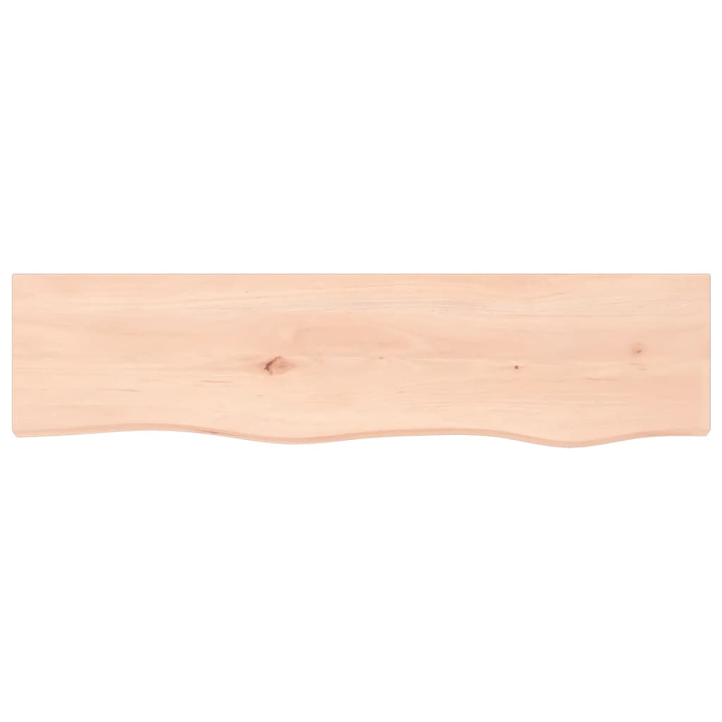 Ripiano a Parete 80x20x2 cm Legno Massello Rovere Non Trattato