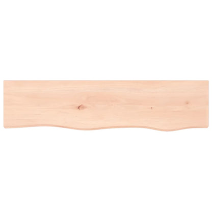 Ripiano a Parete 80x20x2 cm Legno Massello Rovere Non Trattato