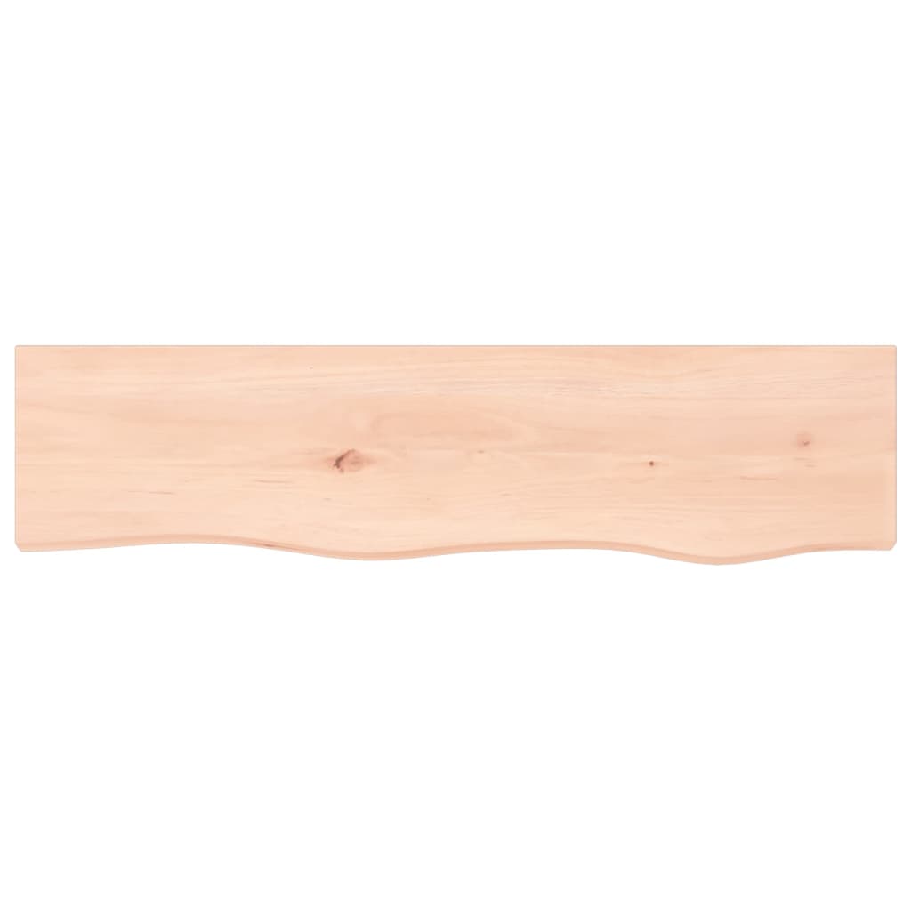 Ripiano a Parete 80x20x6 cm Legno Massello Rovere Non Trattato
