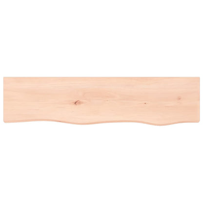 Ripiano a Parete 80x20x6 cm Legno Massello Rovere Non Trattato