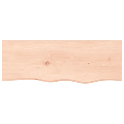 Ripiano a Parete 80x30x(2-4) cm Massello Rovere Non Trattato