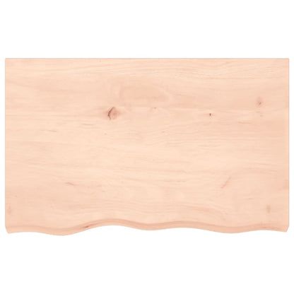 Ripiano a Parete 80x50x2 cm Legno Massello Rovere Non Trattato