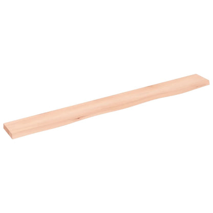 Ripiano a Parete 100x10x2 cm Legno Massello Rovere Non Trattato