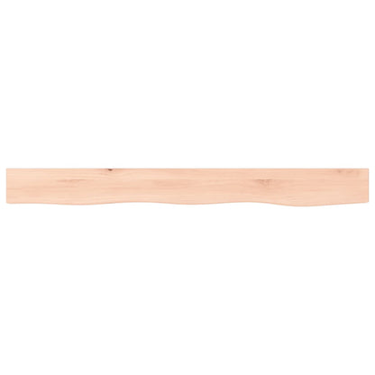 Ripiano a Parete 100x10x2 cm Legno Massello Rovere Non Trattato