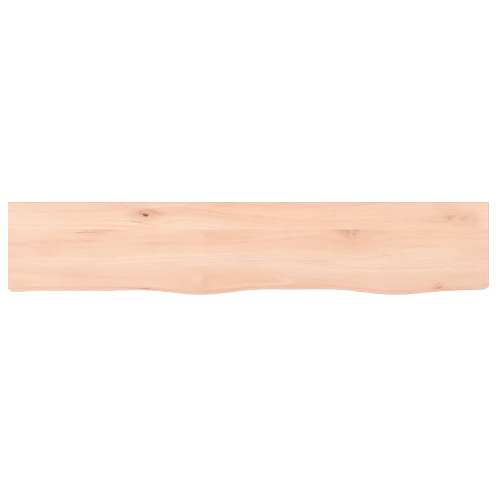 Ripiano a Parete 100x20x2 cm Legno Massello Rovere Non Trattato