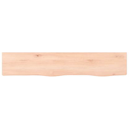 Ripiano a Parete 100x20x2 cm Legno Massello Rovere Non Trattato