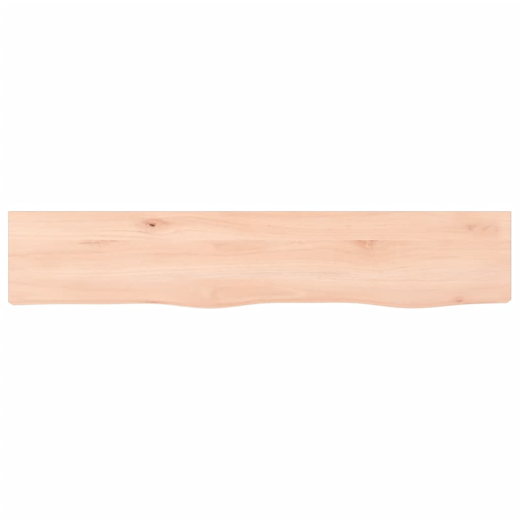 Ripiano a Parete 100x20x4 cm Legno Massello Rovere Non Trattato