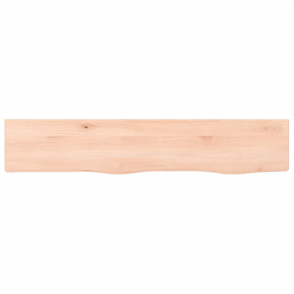 Ripiano a Parete 100x20x4 cm Legno Massello Rovere Non Trattato