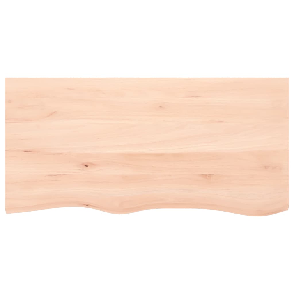 Ripiano a Parete 100x50x2 cm Legno Massello Rovere Non Trattato