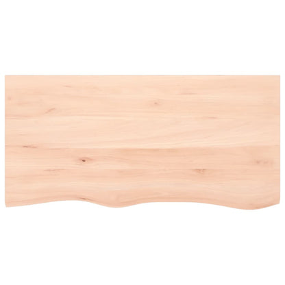 Ripiano a Parete 100x50x2 cm Legno Massello Rovere Non Trattato