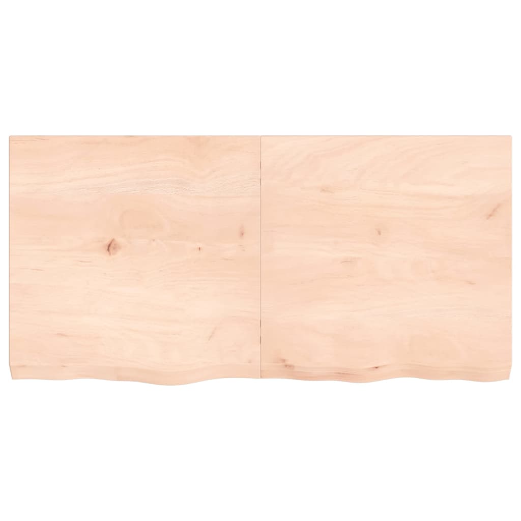 Ripiano a Parete 120x60x(2-6) cm Massello Rovere Non Trattato