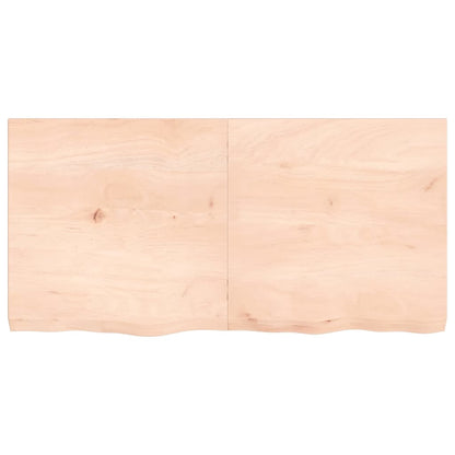 Ripiano a Parete 120x60x(2-6) cm Massello Rovere Non Trattato