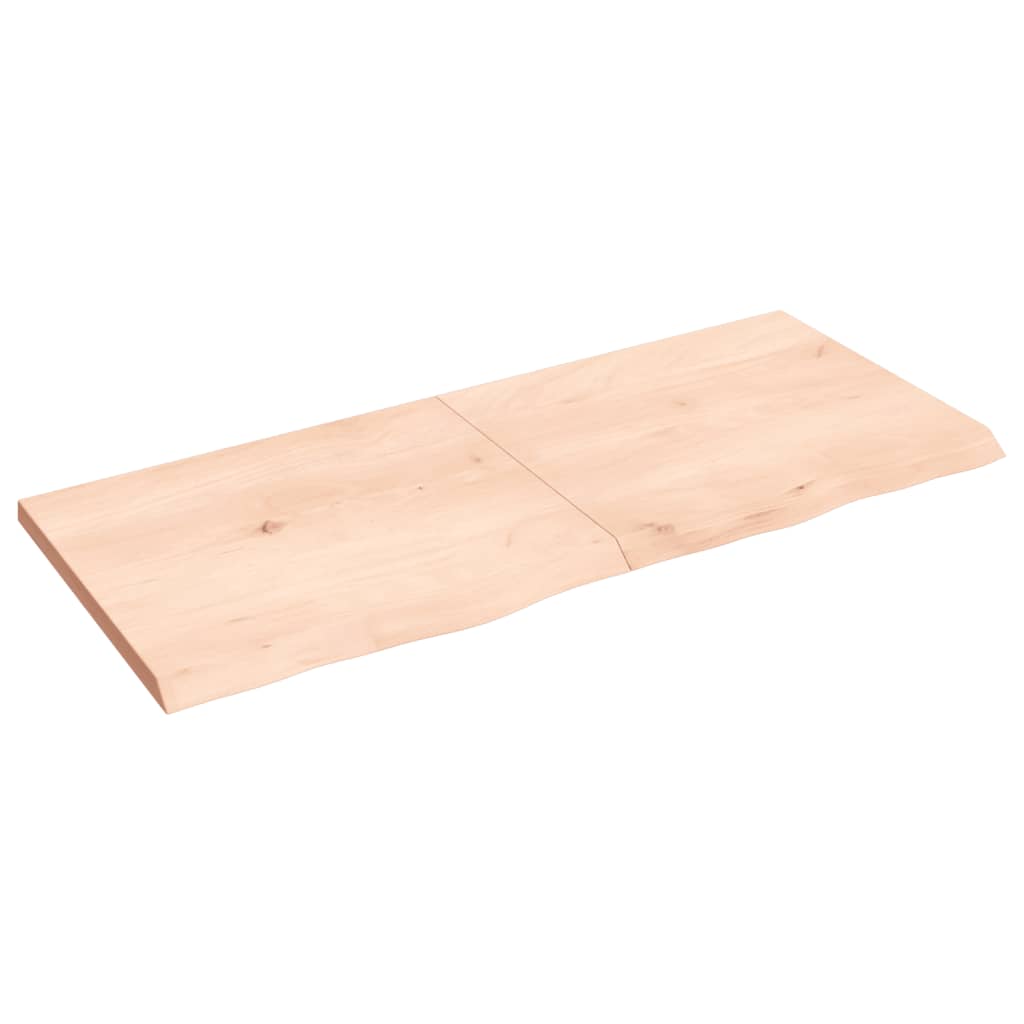 Ripiano a Parete 140x60x(2-4) cm Massello Rovere Non Trattato