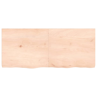 Ripiano a Parete 140x60x(2-6) cm Massello Rovere Non Trattato