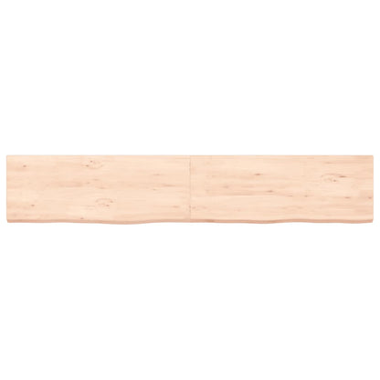 Ripiano a Parete 160x30x(2-4) cm Massello Rovere Non Trattato
