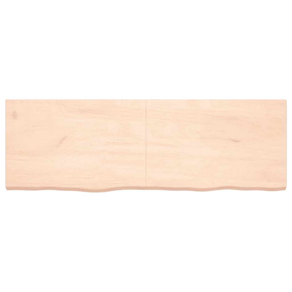 Ripiano a Parete 180x60x(2-6) cm Massello Rovere Non Trattato