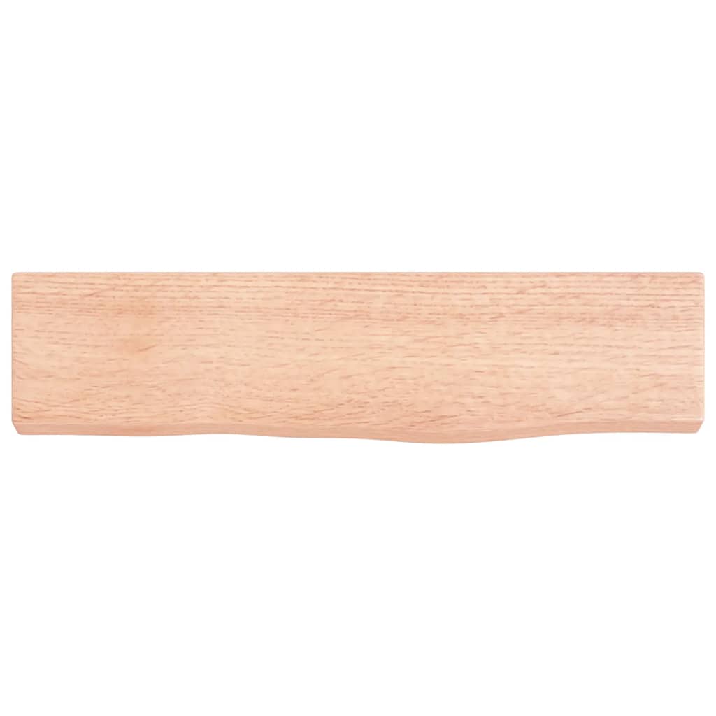Ripiano Muro Marrone Chiaro 40x10x2 cm Massello Rovere Trattato