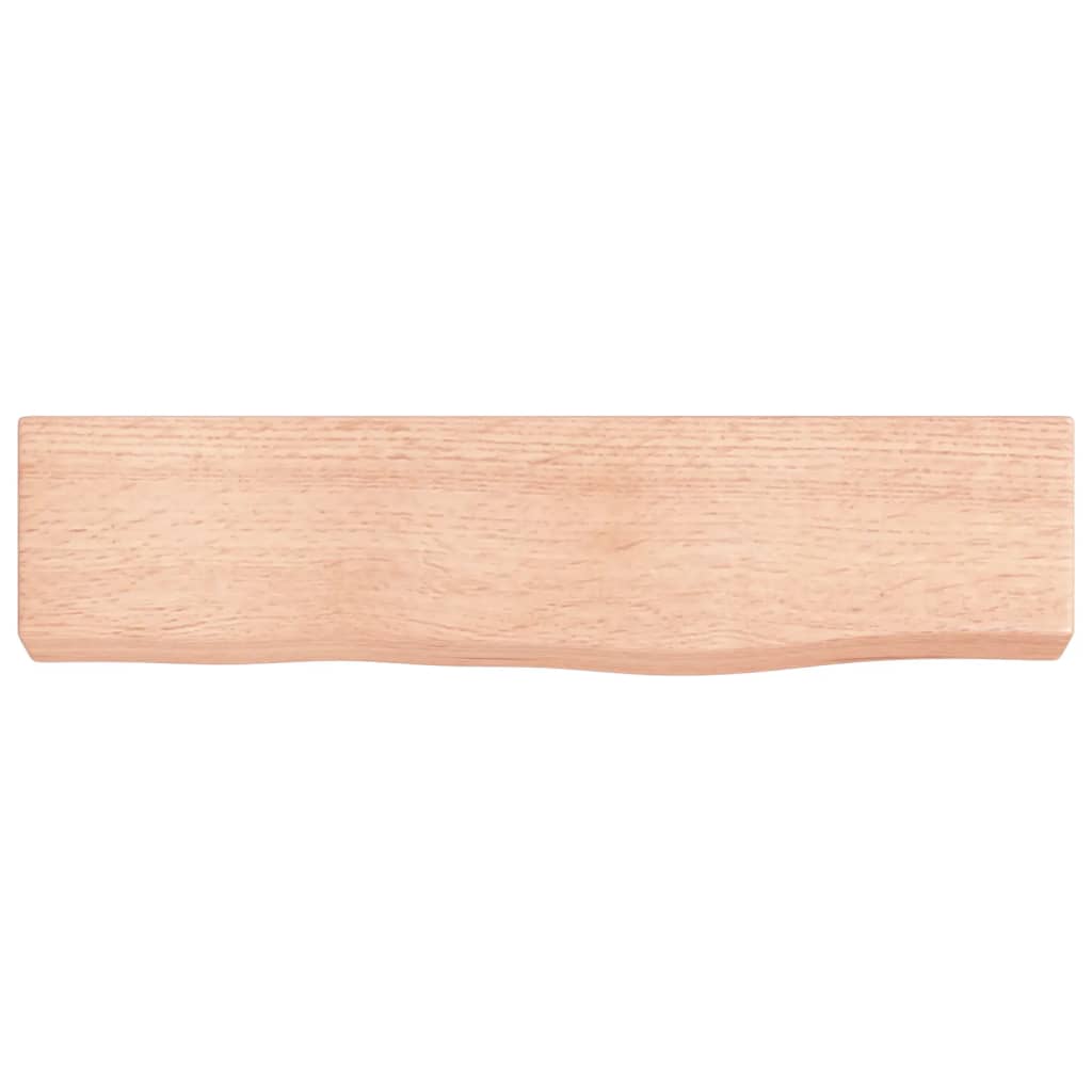 Ripiano Muro Marrone Chiaro 40x10x4 cm Massello Rovere Trattato