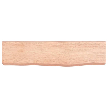 Ripiano Muro Marrone Chiaro 40x10x6 cm Massello Rovere Trattato