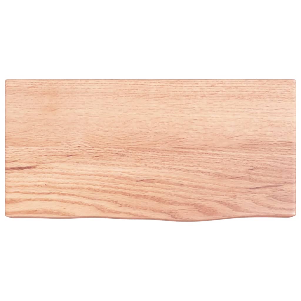 Ripiano Muro Marrone Chiaro 40x20x6 cm Massello Rovere Trattato