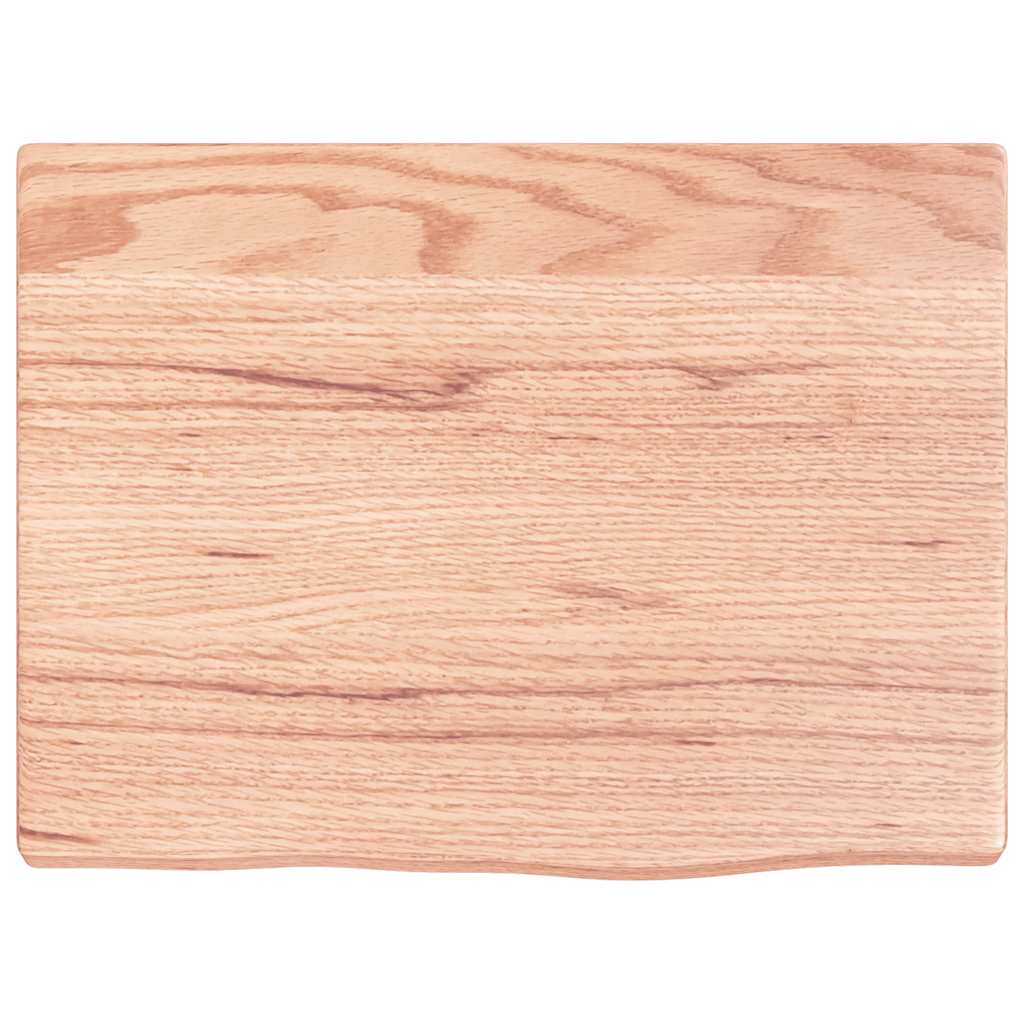 Ripiano Muro Marrone Chiaro 40x30x2 cm Massello Rovere Trattato