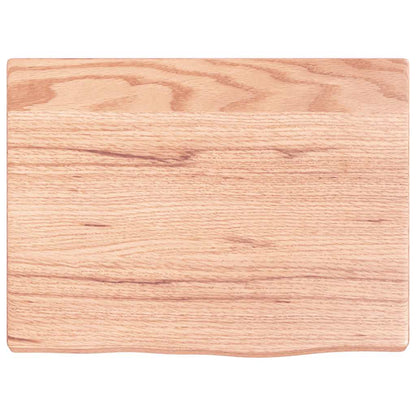 Ripiano Muro Marrone Chiaro 40x30x2 cm Massello Rovere Trattato