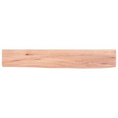Ripiano Muro Marrone Chiaro 60x10x2 cm Massello Rovere Trattato