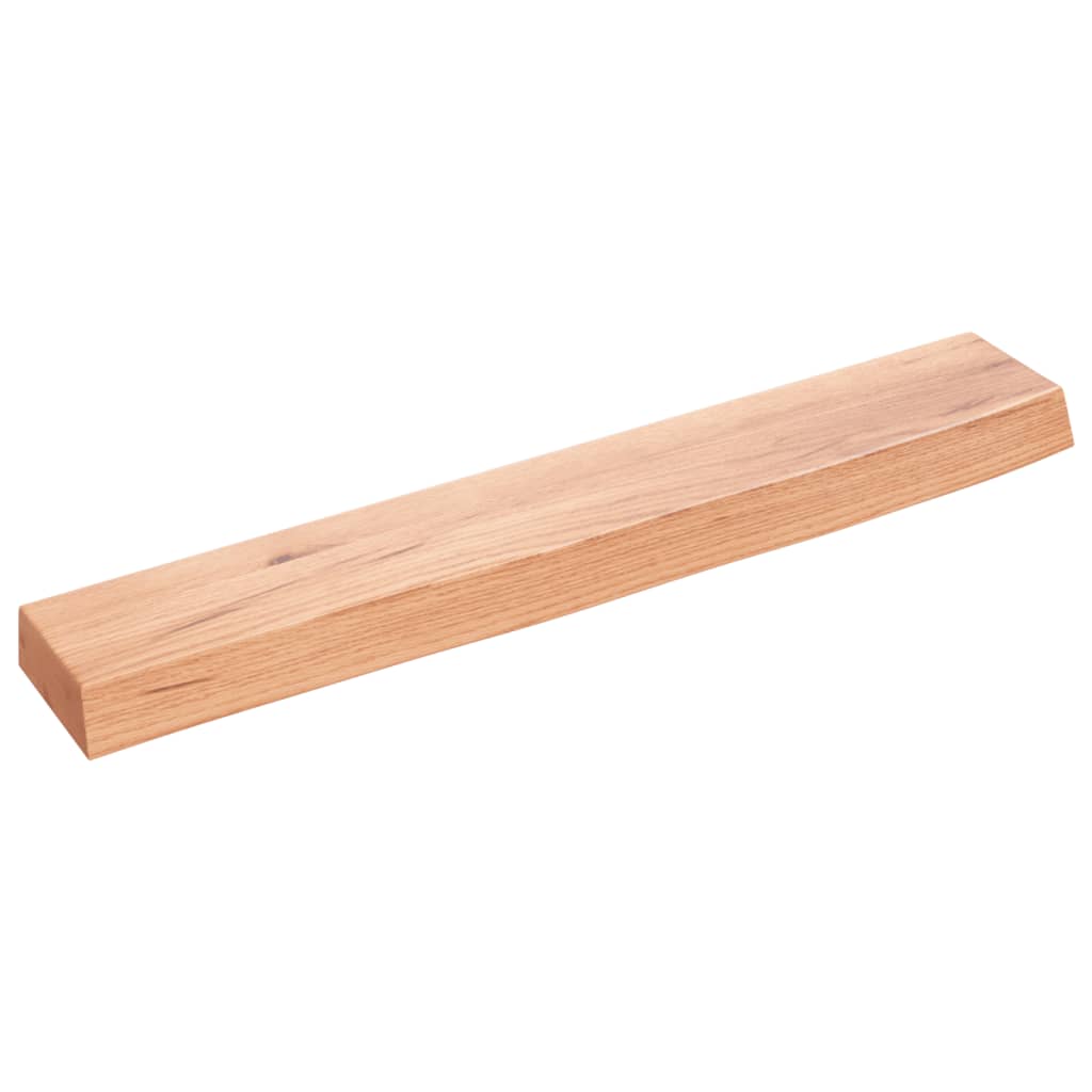 Ripiano Muro Marrone Chiaro 60x10x4 cm Massello Rovere Trattato