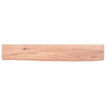 Ripiano Muro Marrone Chiaro 60x10x4 cm Massello Rovere Trattato