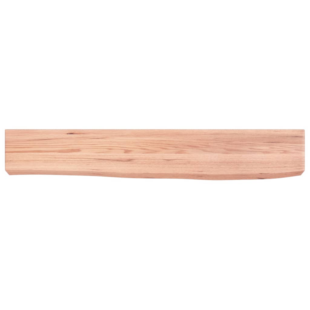 Ripiano Muro Marrone Chiaro 60x10x6 cm Massello Rovere Trattato