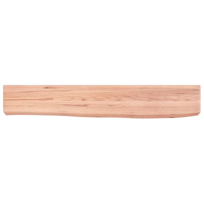 Ripiano Muro Marrone Chiaro 60x10x6 cm Massello Rovere Trattato