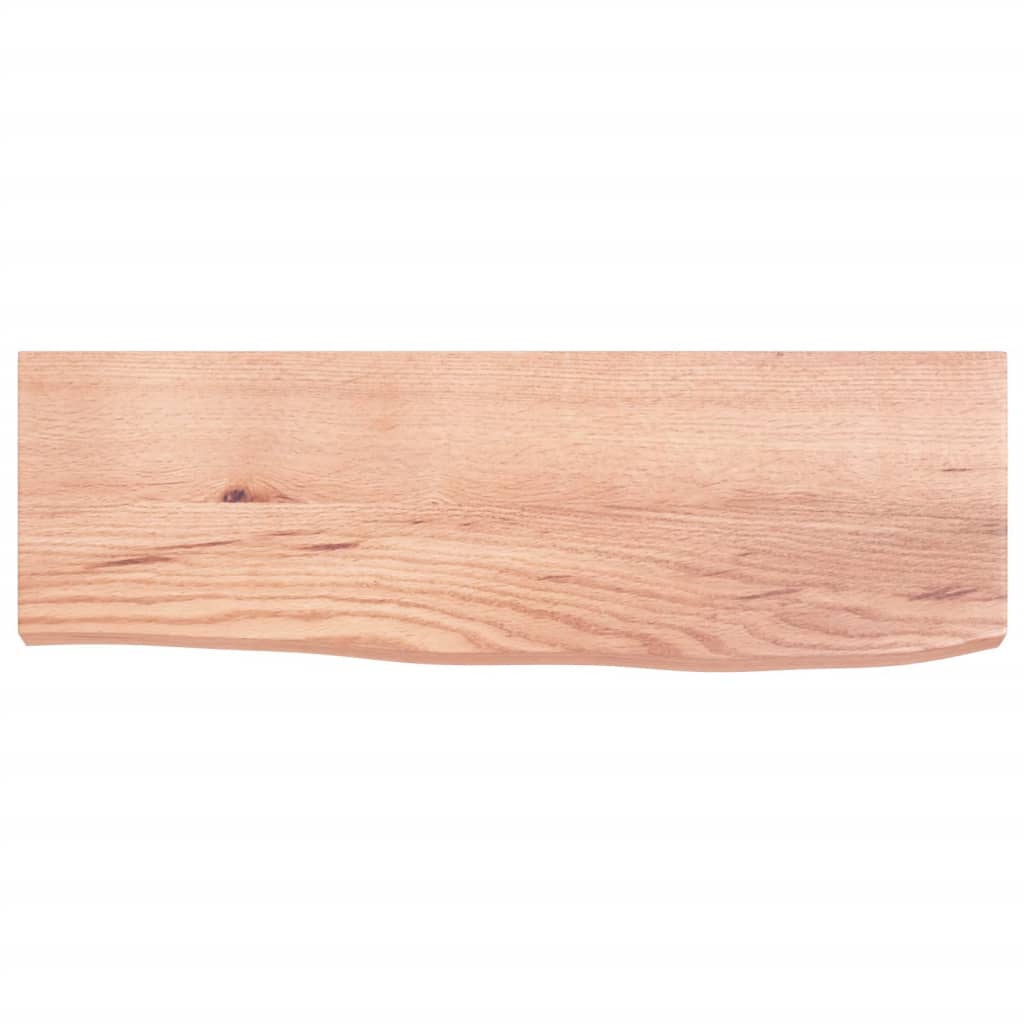 Ripiano Muro Marrone Chiaro 60x20x4 cm Massello Rovere Trattato