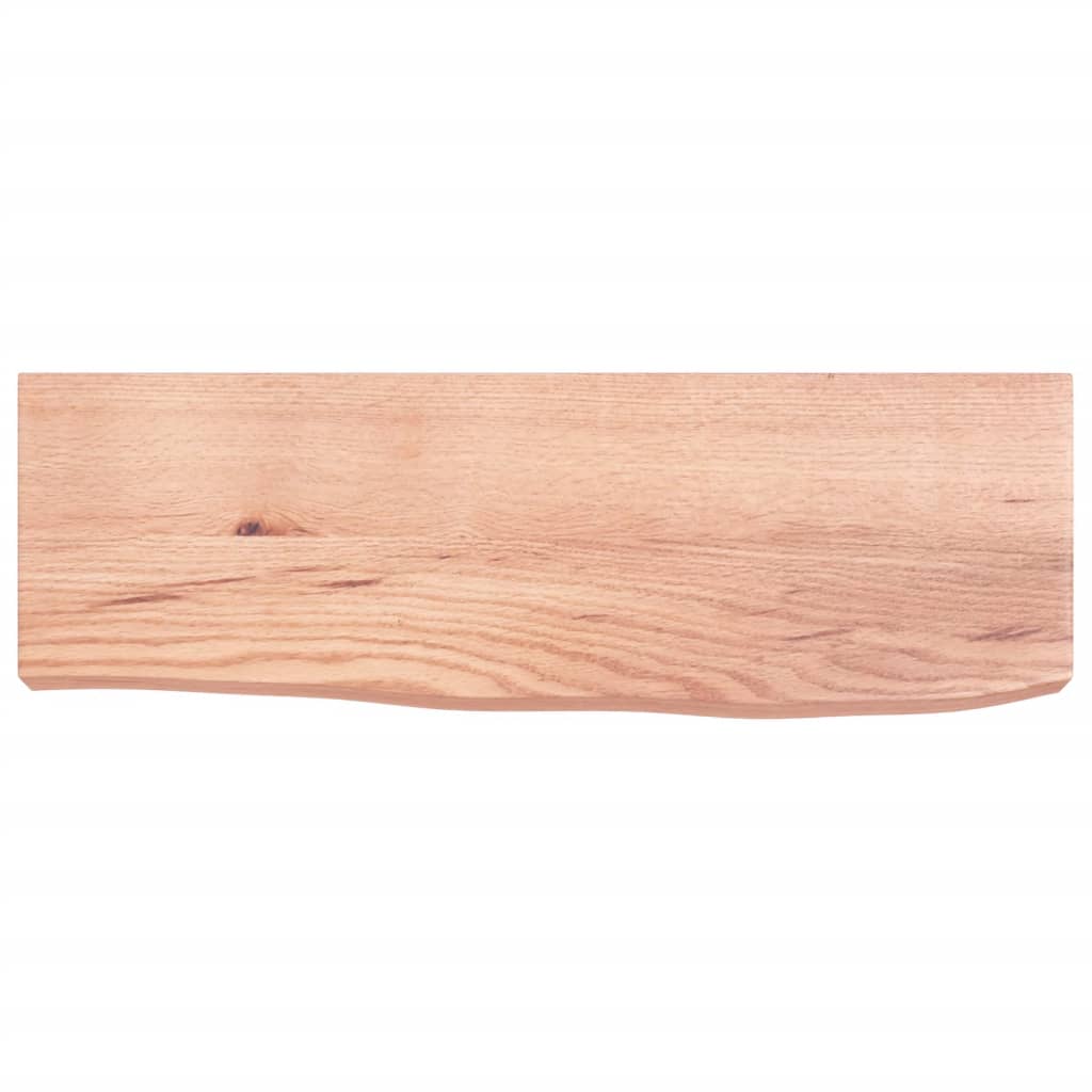 Ripiano Muro Marrone Chiaro 60x20x6 cm Massello Rovere Trattato