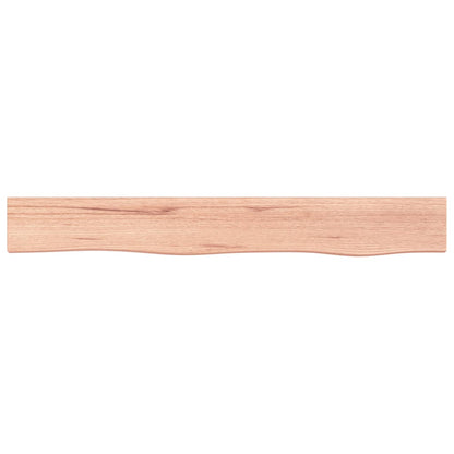 Ripiano Muro Marrone Chiaro 80x10x2 cm Massello Rovere Trattato