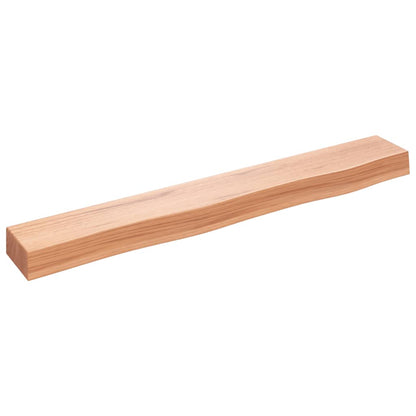 Ripiano Muro Marrone Chiaro 80x10x6 cm Massello Rovere Trattato