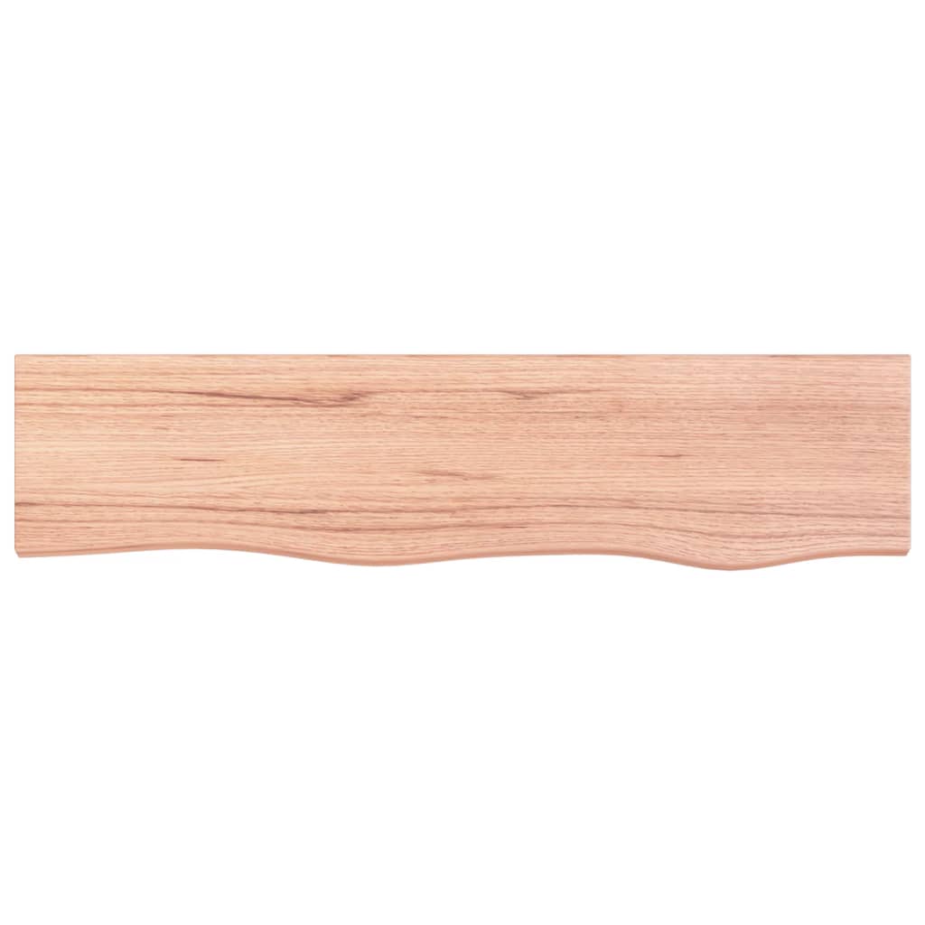 Ripiano Muro Marrone Chiaro 80x20x2 cm Massello Rovere Trattato