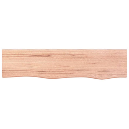 Ripiano Muro Marrone Chiaro 80x20x2 cm Massello Rovere Trattato