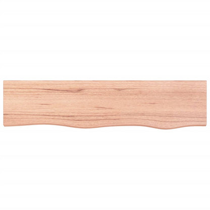 Ripiano Muro Marrone Chiaro 80x20x6 cm Massello Rovere Trattato