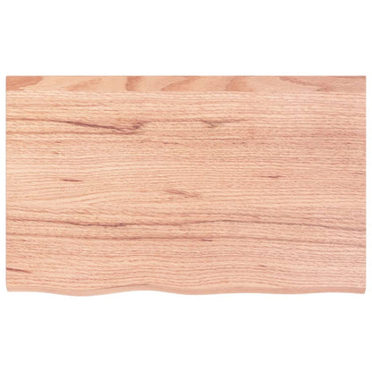 Ripiano Muro Marrone 80x50x(2-6) cm Massello Rovere Trattato