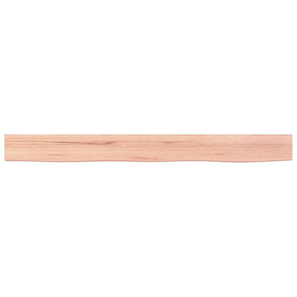 Ripiano Muro Marrone Chiaro 100x10x2cm Massello Rovere Trattato