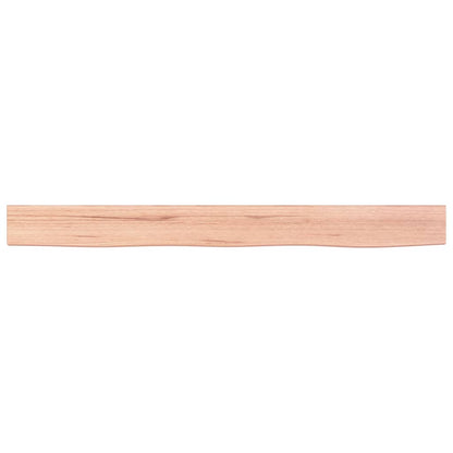 Ripiano Muro Marrone Chiaro 100x10x6cm Massello Rovere Trattato