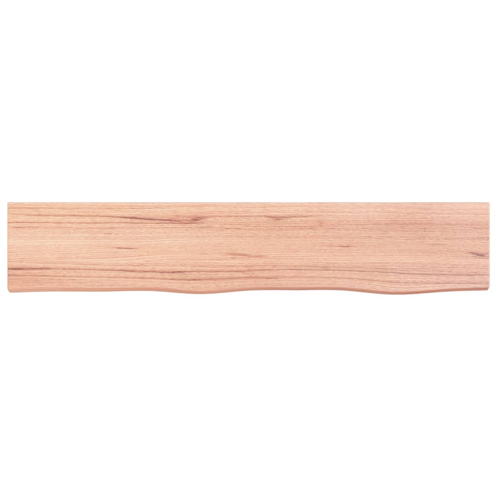Ripiano Muro Marrone Chiaro 100x20x4cm Massello Rovere Trattato